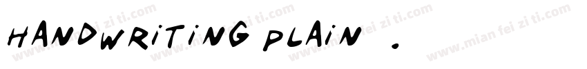 Handwriting Plain0.0字体转换